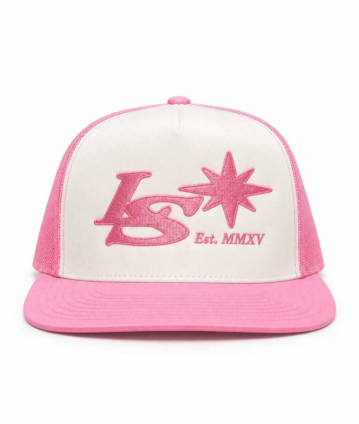 LS Cap - Light Pink and White LS Light Pink