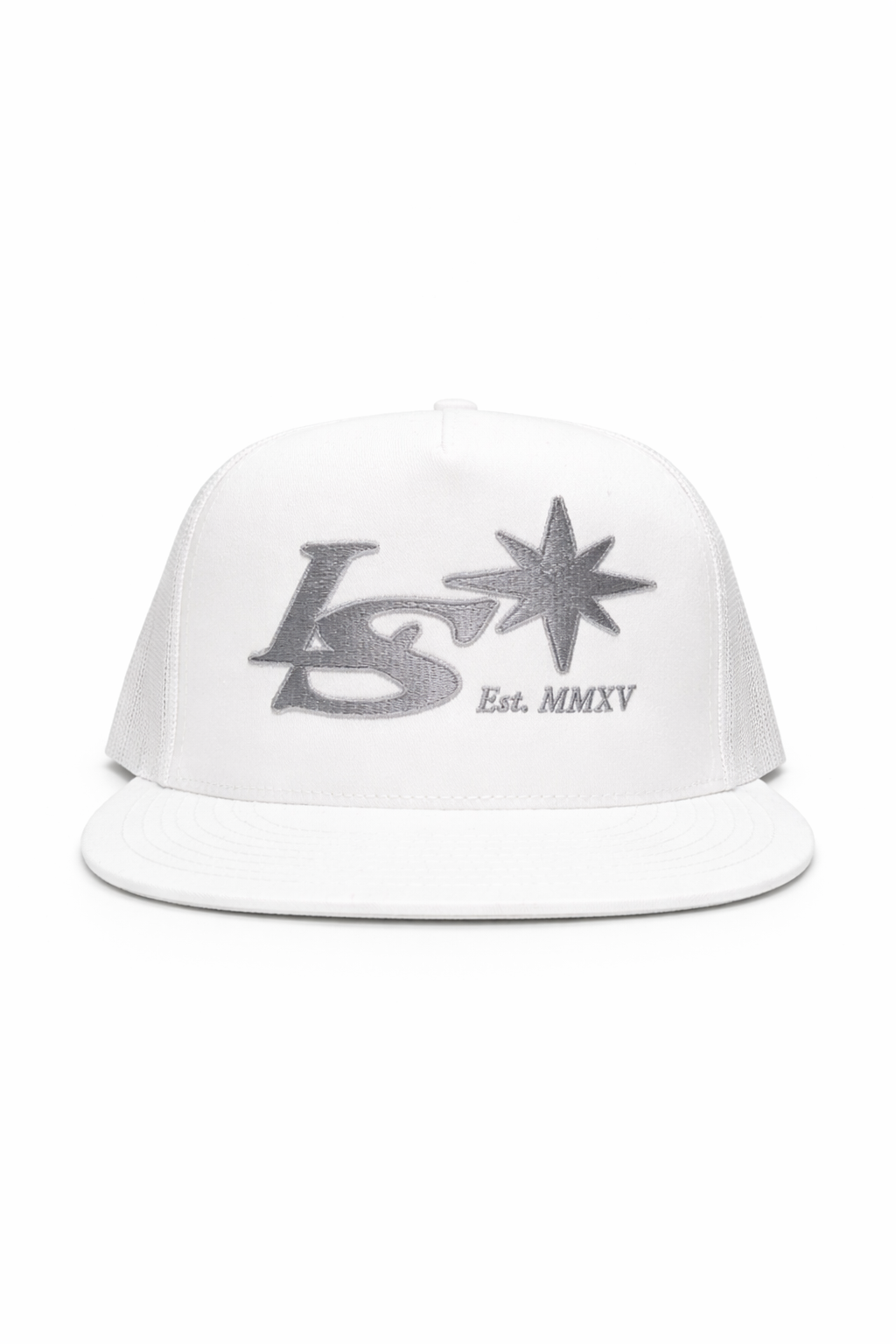 LS Cap - All White LS Light Gray