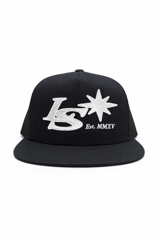 LS Cap - All Black LS White