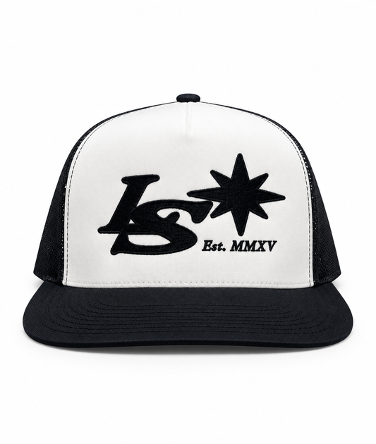 LS Cap - Black and White LS Black