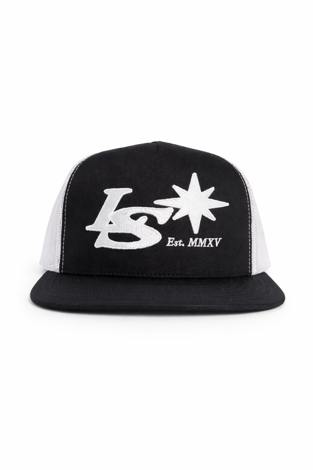 LS Cap - Half White and Black LS White