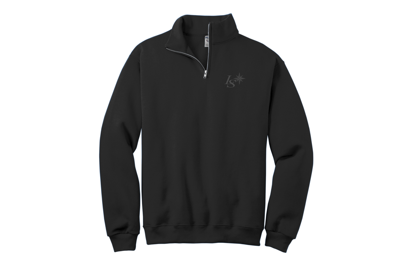 Black w/ Dark Grey LS Quarter-Zip