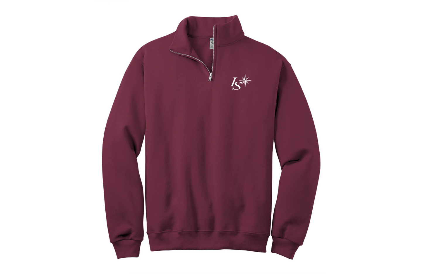 Maroon LS Quarter-Zip