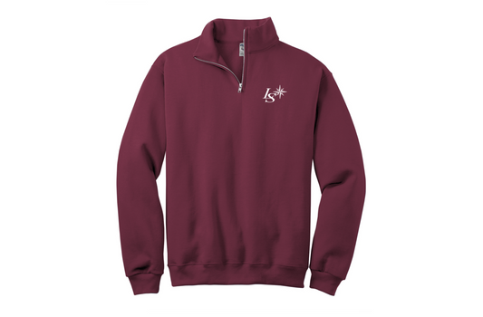 Maroon LS Quarter-Zip