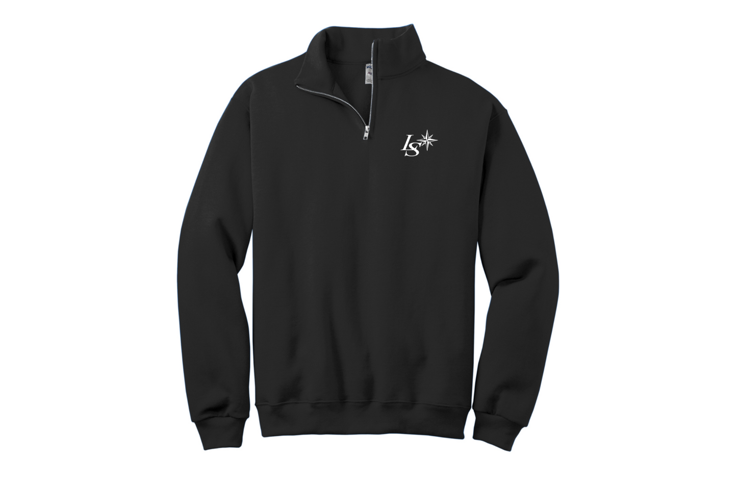 Black LS Quarter-Zip