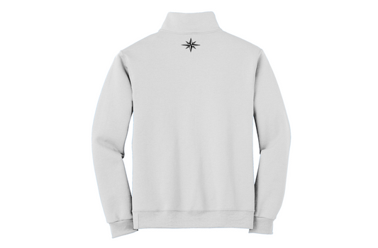 White LS Quarter-Zip
